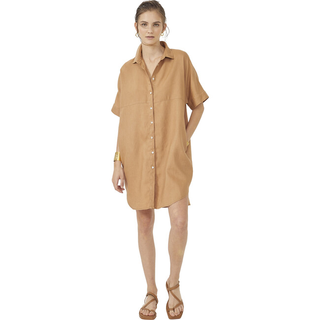 Women's Alba Shirt Dress Camel