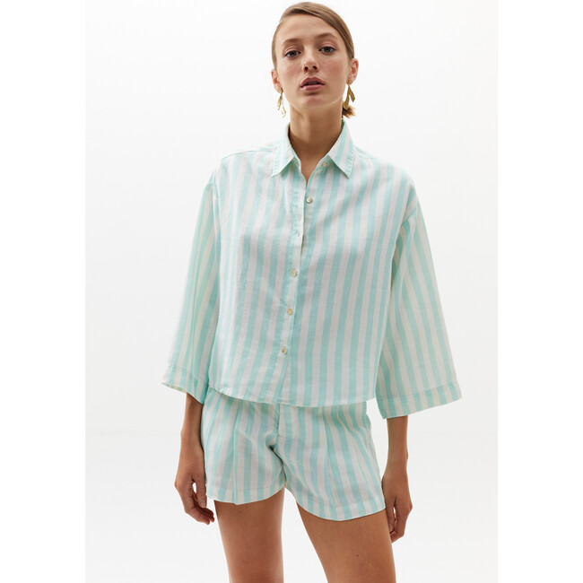 Women's Lenox Shirt Mint Stripes - Shirts - 4