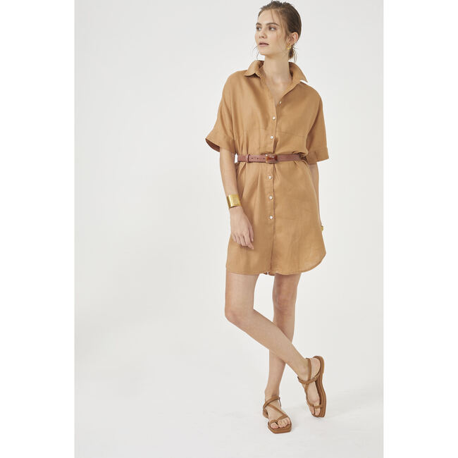 Women's Alba Shirt Dress Camel - Dresses - 4