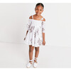 Mini Valerie Dress, White/Cinnamon - Dresses - 2 - thumbnail