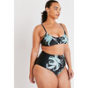 Women's Kaia Bikini Top, Placement Lily Black/Multi - Two Pieces - 3 - thumbnail