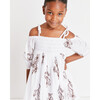 Mini Valerie Dress, White/Cinnamon - Dresses - 3