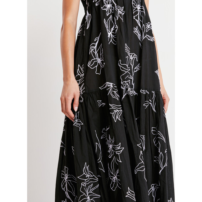 Women's Leona Dress, Black/White - Dresses - 4