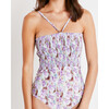 Women's Kendra Smocked One-Piece, Painterly Ikat Pansy/Multi - One Pieces - 5