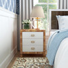 Corfu 3 Drawer Natural Raffia Chest, Natural/White - Dressers - 2