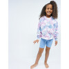 French Terry Zip Up Hoodie Sweatshirt, Blue Purple Tie Dye - Sweatshirts - 2