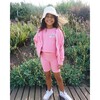 Crop Tee with Paper Airplane "Keep Going" Patch, Vintage Hot Pink - T-Shirts - 5