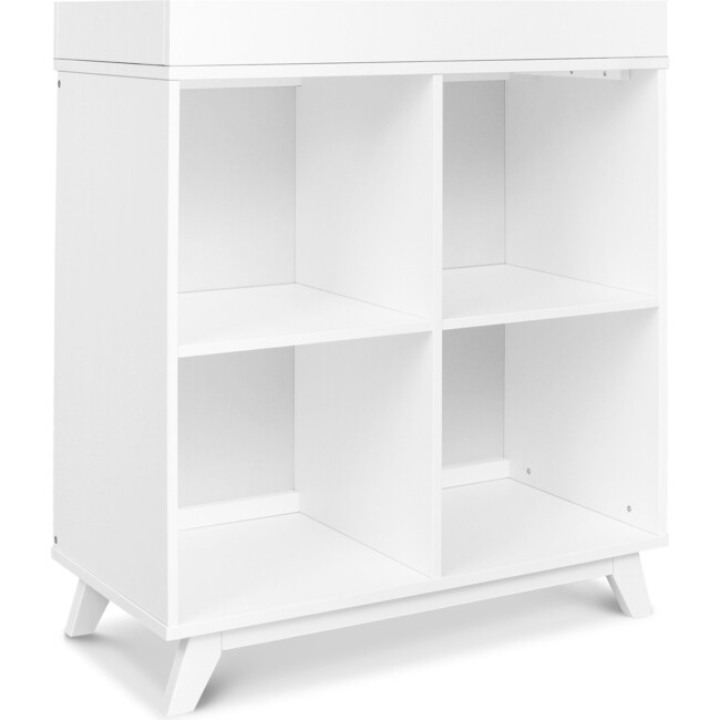 Otto Convertible Changing Table and Cubby Bookcase, White