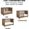 Otto 3-in-1 Convertible Crib, Walnut - Cribs - 4 - thumbnail