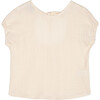 Open Back Muslin Blouse, Ecru - Blouses - 1 - thumbnail