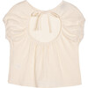 Open Back Muslin Blouse, Ecru - Blouses - 3
