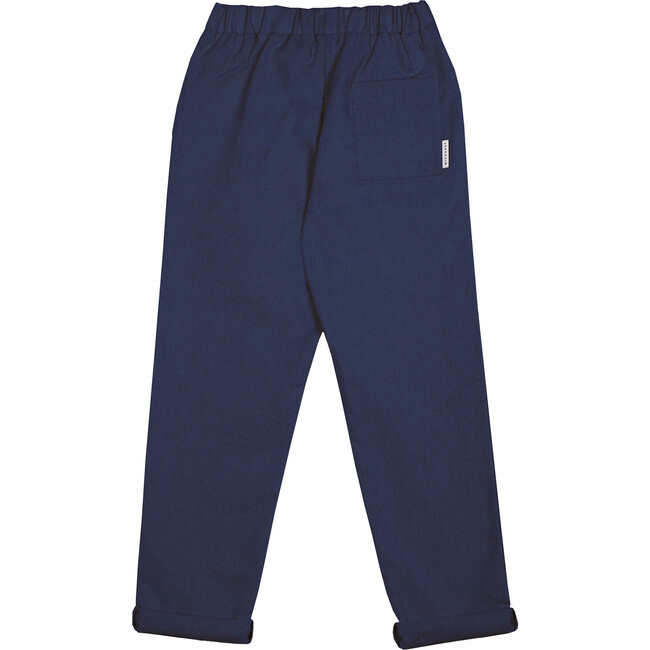 Cotton Pleated Pant, Blue - Pants - 2