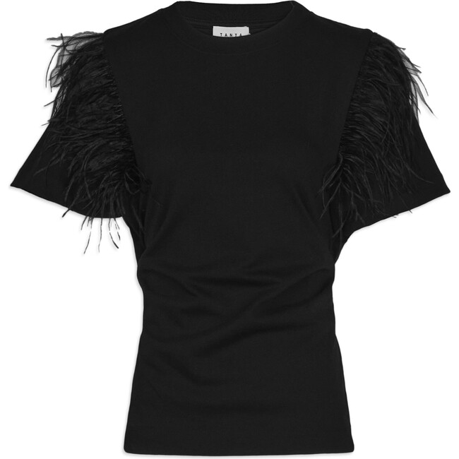Women's Lydia Feather Top, Black
