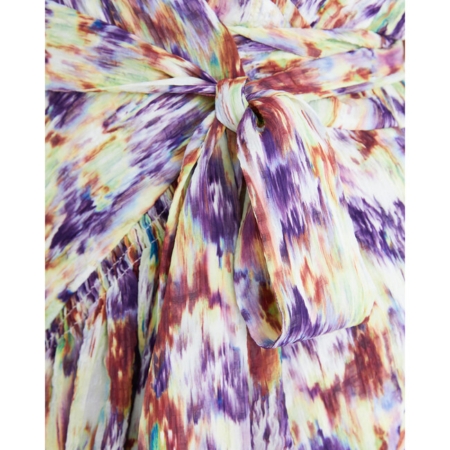 Women's Brittany Dress, Painterly Ikat Pansy Multi - Dresses - 6