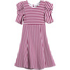 Puff Sleeve Flounce Dress, Pink - Dresses - 1 - thumbnail
