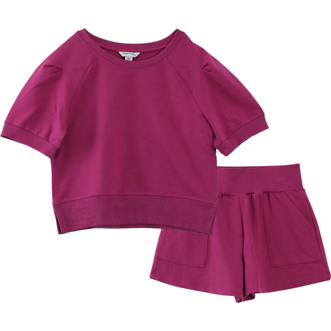 French Terry Short Set, Pink