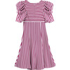 Puff Sleeve Flounce Dress, Pink - Dresses - 2