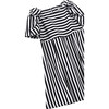 Striped Dress With Bows, Black - Dresses - 3 - thumbnail