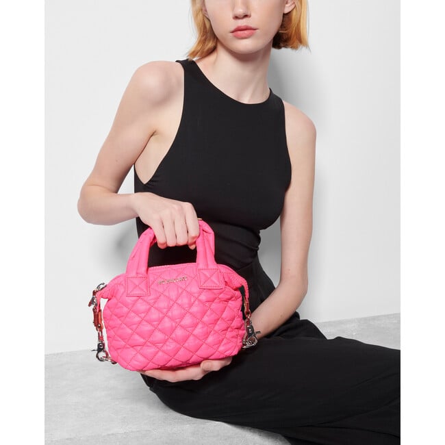 Micro Sutton Bag, Neon Pink - Bags - 3