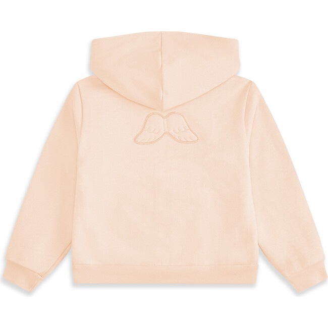 Cotton Angel Wing Hoodie, Pink - Loungewear - 2