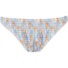 Women's Valencia Smocked Bikini Bottom, Painterly Ikat Oxford Blue/Multi - Two Pieces - 1 - thumbnail