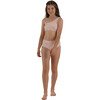 High Waist Bikini Set, Pink - Two Pieces - 2