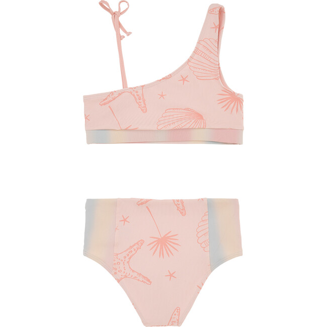 High Waist Bikini Set, Pink - Two Pieces - 3