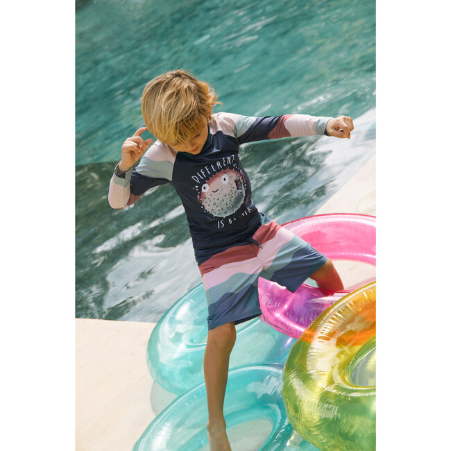 Rashguard, Rainbow Puffer Fish