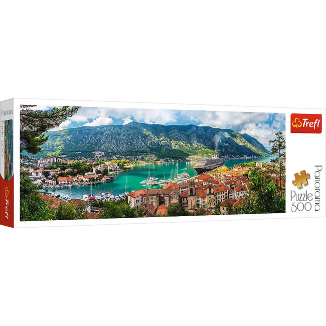 500 Piece Panorama Jigsaw Puzzle, Kotor, Montenegro