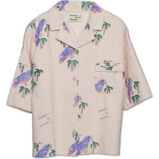 Summer Shirt, Ecru Parrot