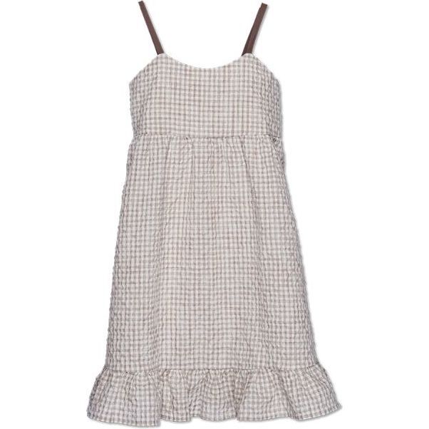 Dalila Dress, Cocoa Check - Dresses - 1