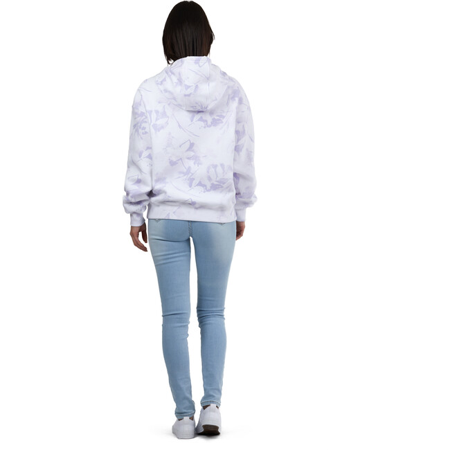 Women's Chloe Relaxed Fit Hoodie, Lavender Floral Print - Sweatshirts - 2