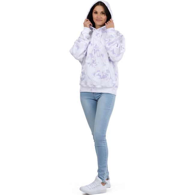 Women's Chloe Relaxed Fit Hoodie, Lavender Floral Print - Sweatshirts - 3