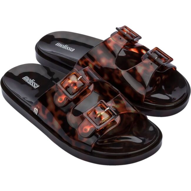 Women's Wide Sandal, Brown/Tortoise - Sandals - 1