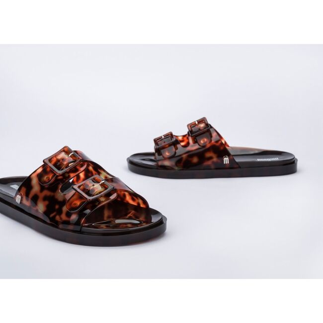Women's Wide Sandal, Brown/Tortoise - Sandals - 3