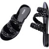 Women's Wrap Sandal, Black - Sandals - 5