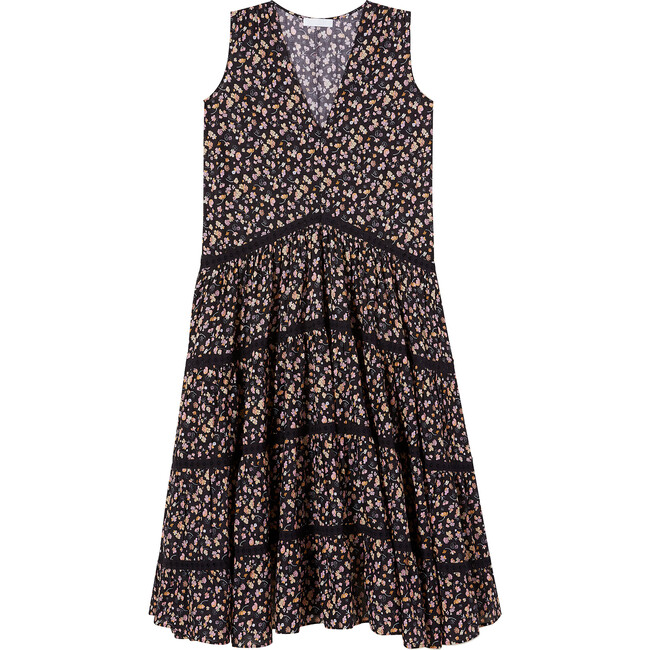 Women's Wallis Print Dress, Black Deco Print - Merlette Dresses