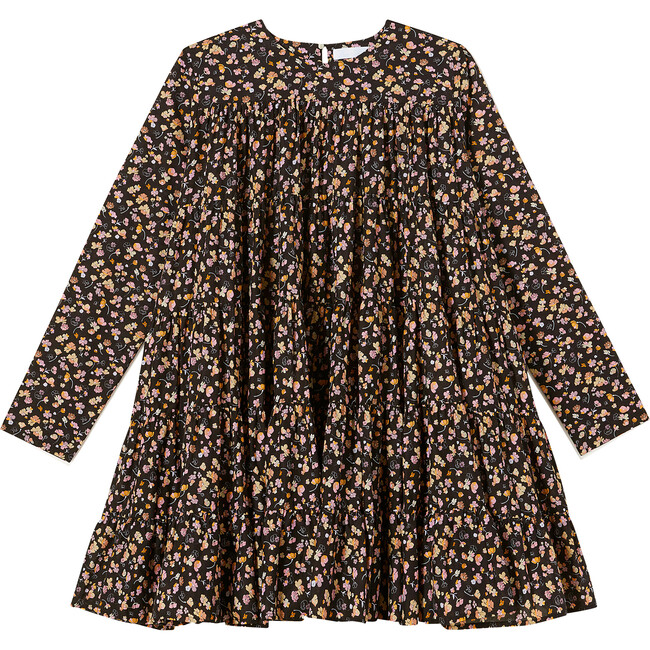 Women's Soliman Print Dress, Black Deco Print - Dresses - 1