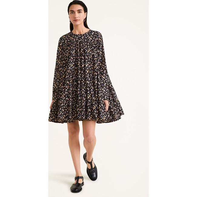 Women's Soliman Print Dress, Black Deco Print - Dresses - 2