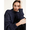 Women's Jean Knit Top, Navy - Blouses - 2