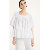 Women's Brandt Eyelet Blouse, White - Blouses - 2