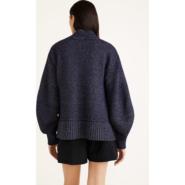 Women's Echo Knit Top, Navy - Blouses - 4