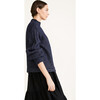 Women's Jean Knit Top, Navy - Blouses - 4