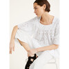 Women's Brandt Eyelet Blouse, White - Blouses - 5