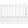 Bento 3-in-1 Convertible Storage Crib with Toddler Bed Conversion Kit, White - Cribs - 1 - thumbnail