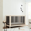 Gelato 4-in-1 Convertible Crib with Toddler Bed Conversion Kit, Washed Natural/Black - Cribs - 2