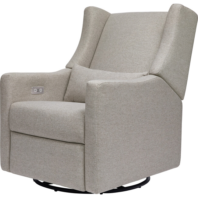 Kiwi Electronic Recliner and Swivel Glider with USB Port, Grey Eco-Performance Fabric