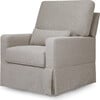 Crawford Pillowback Comfort Swivel Glider, Performance Grey Eco-Weave - Nursery Chairs - 1 - thumbnail