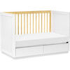 Bento 3-in-1 Convertible Storage Crib with Toddler Bed Conversion Kit, Natural/White - Cribs - 4 - thumbnail