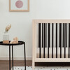 Gelato 4-in-1 Convertible Crib with Toddler Bed Conversion Kit, Washed Natural/Black - Cribs - 3 - thumbnail